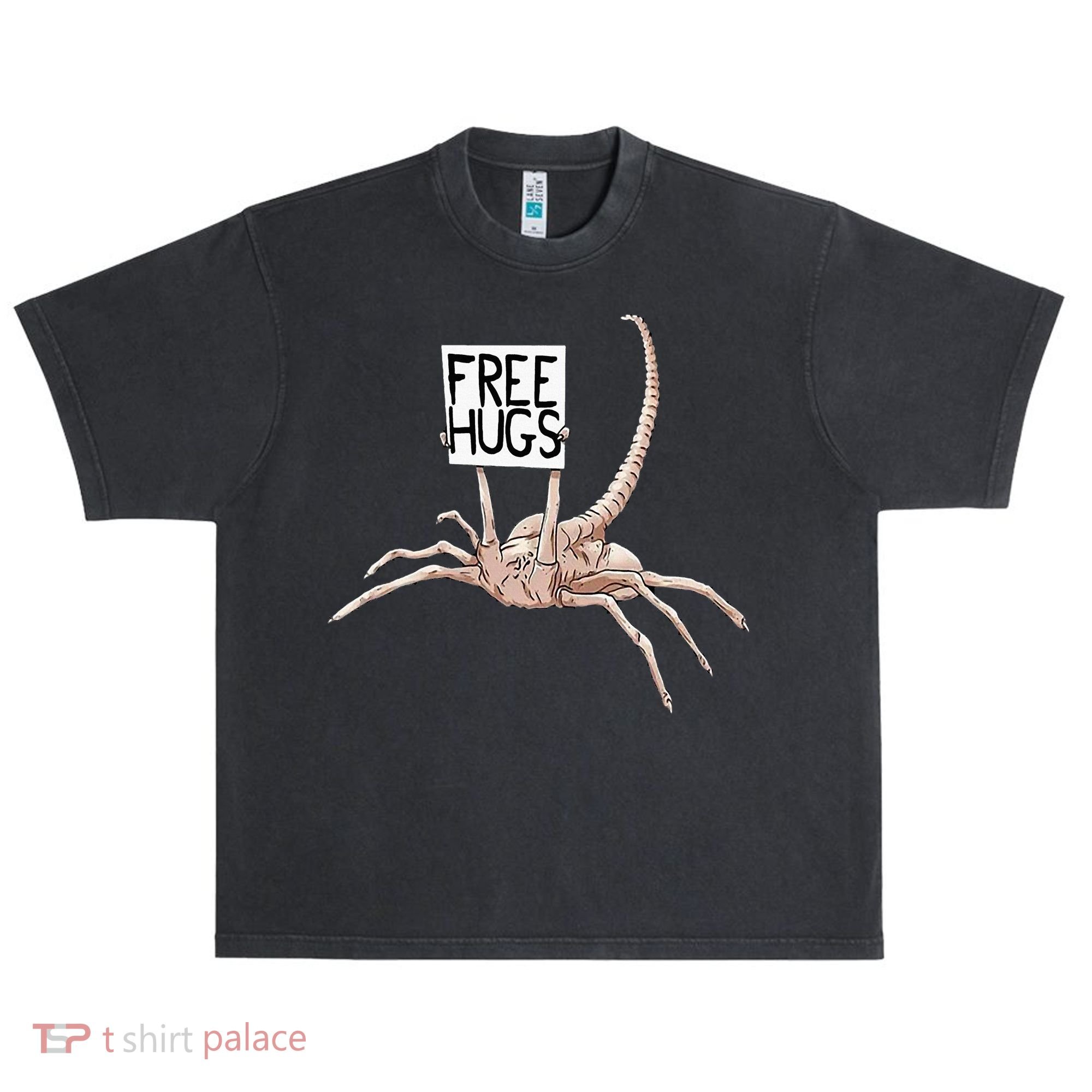 Free Hugs Alien Urban Oversized Heavyweight T-Shirt