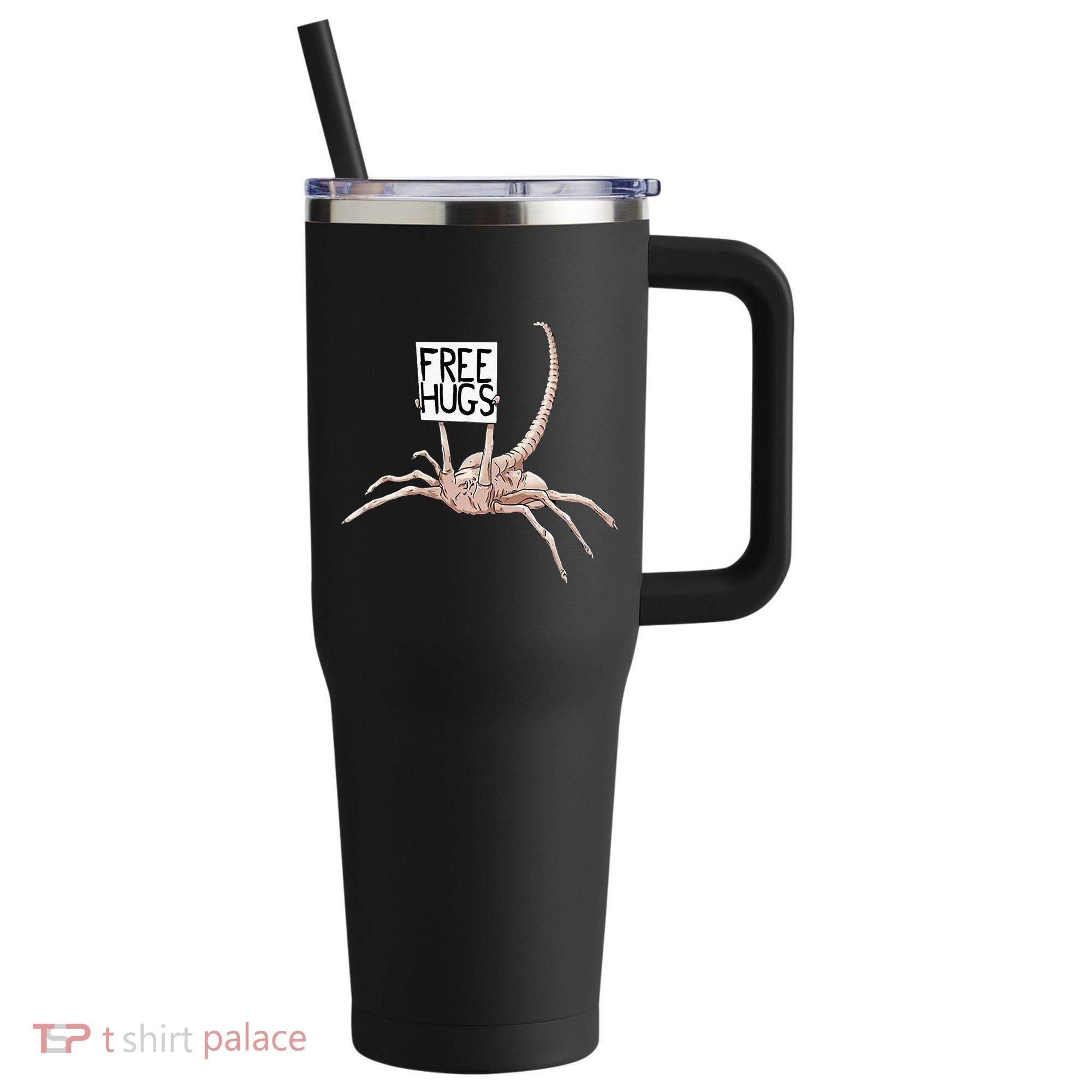 Free Hugs Alien 40oz Vacuum Insulated Stainless Steel Travel Tumbler