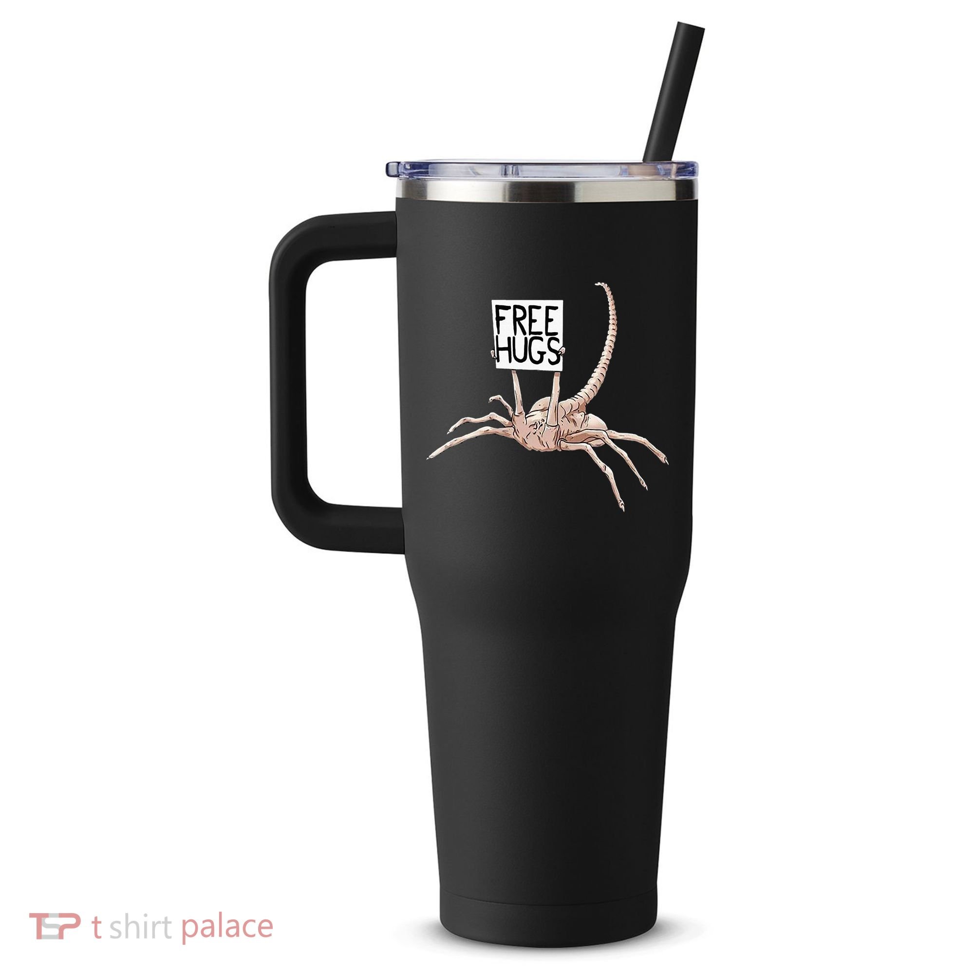 Free Hugs Alien 40oz Vacuum Insulated Stainless Steel Travel Tumbler