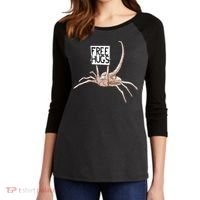 Free Hugs Alien Women's Tri-Blend 3/4-Sleeve Raglan Shirt thumb 2