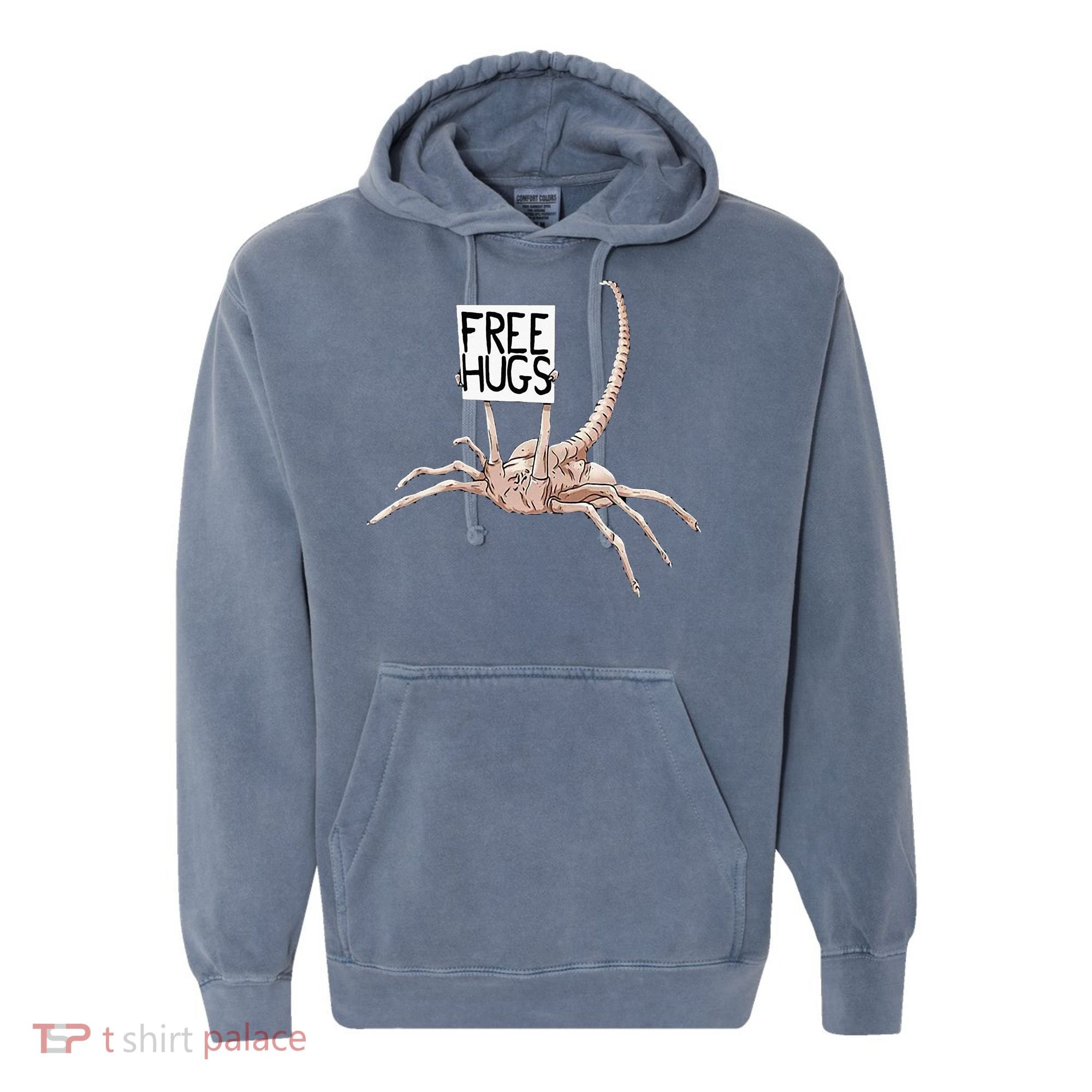 Free Hugs Alien Comfort Colors Garment-Dyed Hooded Sweatshirt