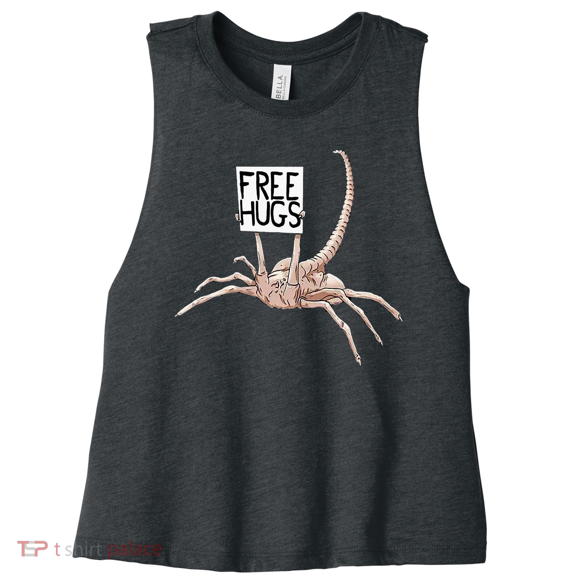 Free Hugs Alien Women's Racerback Cropped Tank