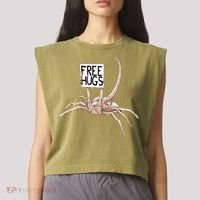 Free Hugs Alien Garment-Dyed Women's Muscle Tee thumb 2
