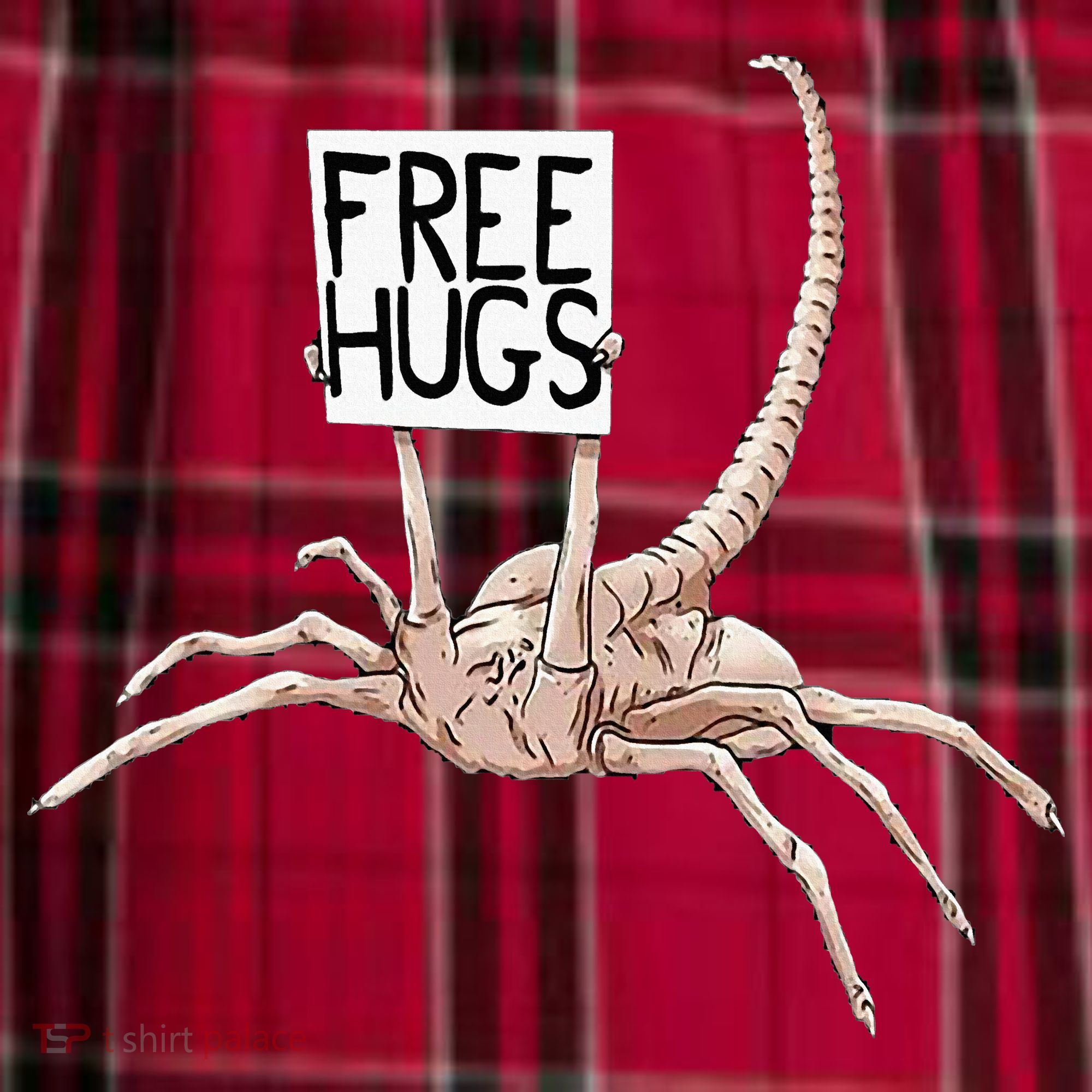 Free Hugs Alien Women's Flannel Plaid Pajama Pants