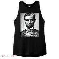 Funny Hipster Abraham Lincoln Ladies PosiCharge Tri-Blend Wicking Tank thumb 0
