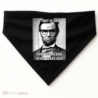 Funny Hipster Abraham Lincoln USA-Made Doggie Bandana
