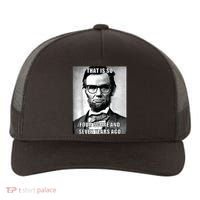 Funny Hipster Abraham Lincoln Yupoong Adult 5-Panel Trucker Hat thumb 0