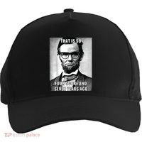 Funny Hipster Abraham Lincoln Five-Panel Snapback Cap thumb 0