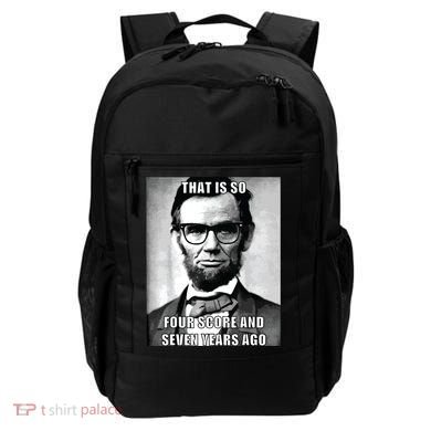 Funny Hipster Abraham Lincoln Backpack