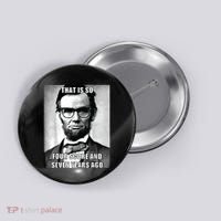 Funny Hipster Abraham Lincoln Button thumb 0