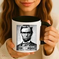 Funny Hipster Abraham Lincoln Coffee Mug thumb 3