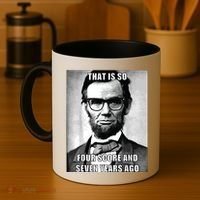 Funny Hipster Abraham Lincoln Coffee Mug thumb 4
