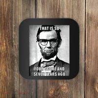 Funny Hipster Abraham Lincoln Coaster thumb 0