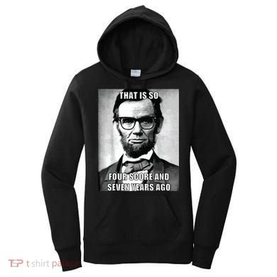 Funny Hipster Abraham Lincoln Women's Hoodie