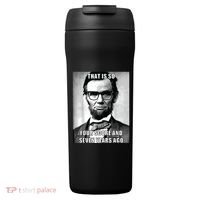 Funny Hipster Abraham Lincoln 24oz Duet Stainless Steel Tumbler thumb 0