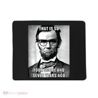 Funny Hipster Abraham Lincoln Mousepad thumb 0