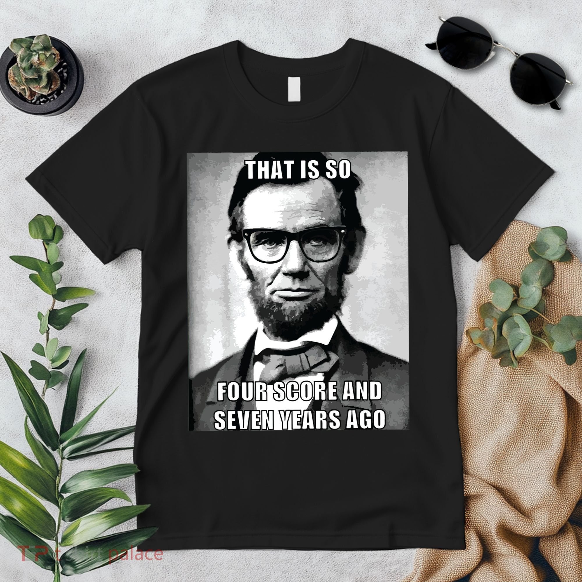 Funny Hipster Abraham Lincoln Premium T-Shirt