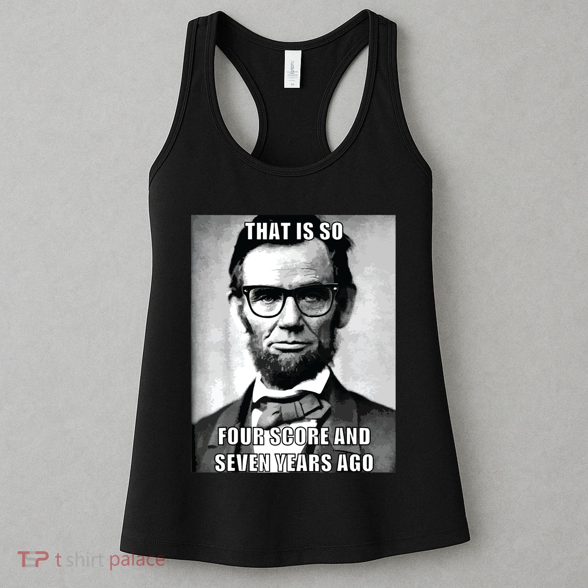 Funny Hipster Abraham Lincoln Women's Tank Top