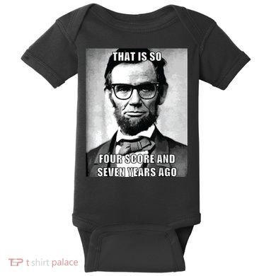Funny Hipster Abraham Lincoln Baby Bodysuit