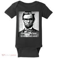 Funny Hipster Abraham Lincoln Baby Bodysuit thumb 0