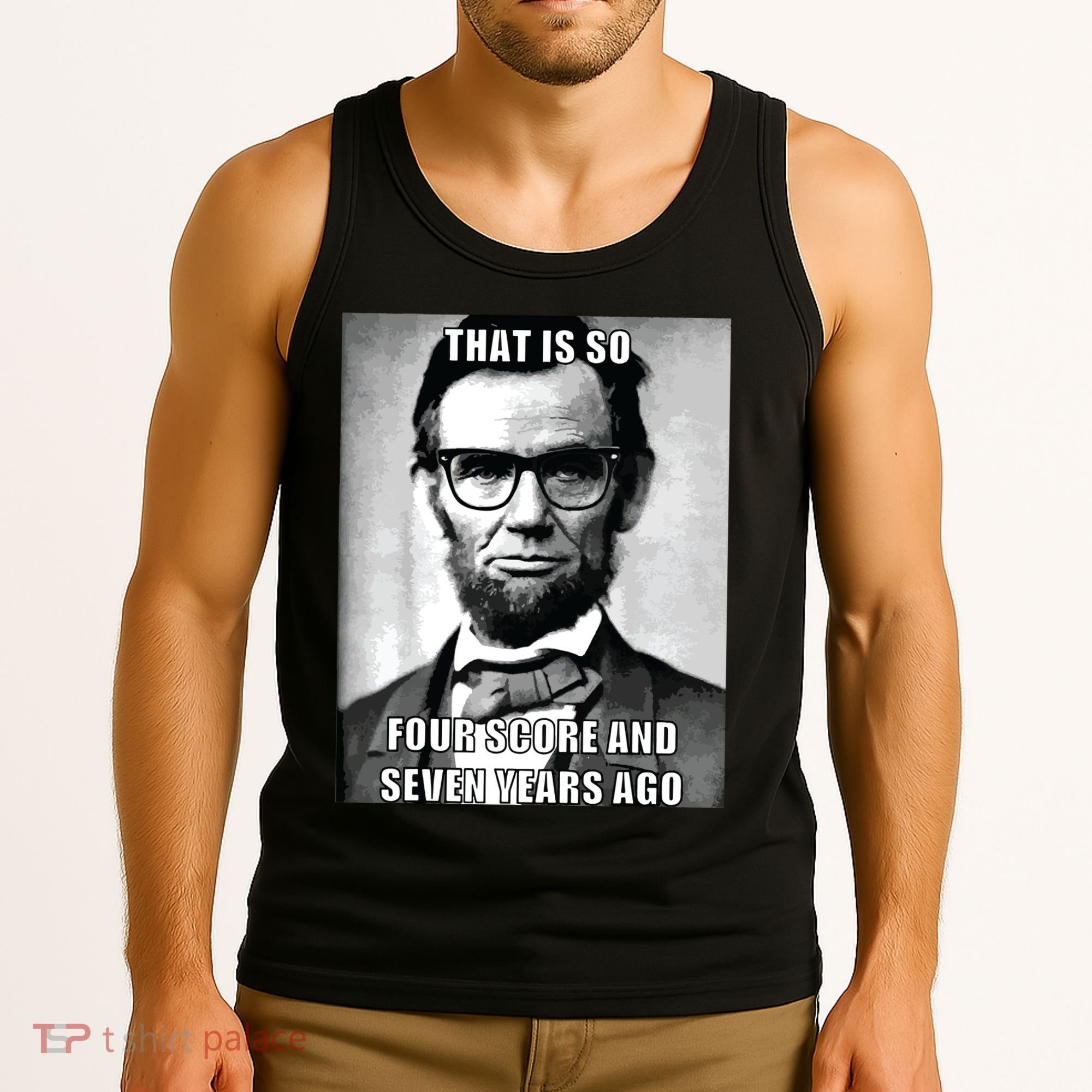 Funny Hipster Abraham Lincoln Tank Top