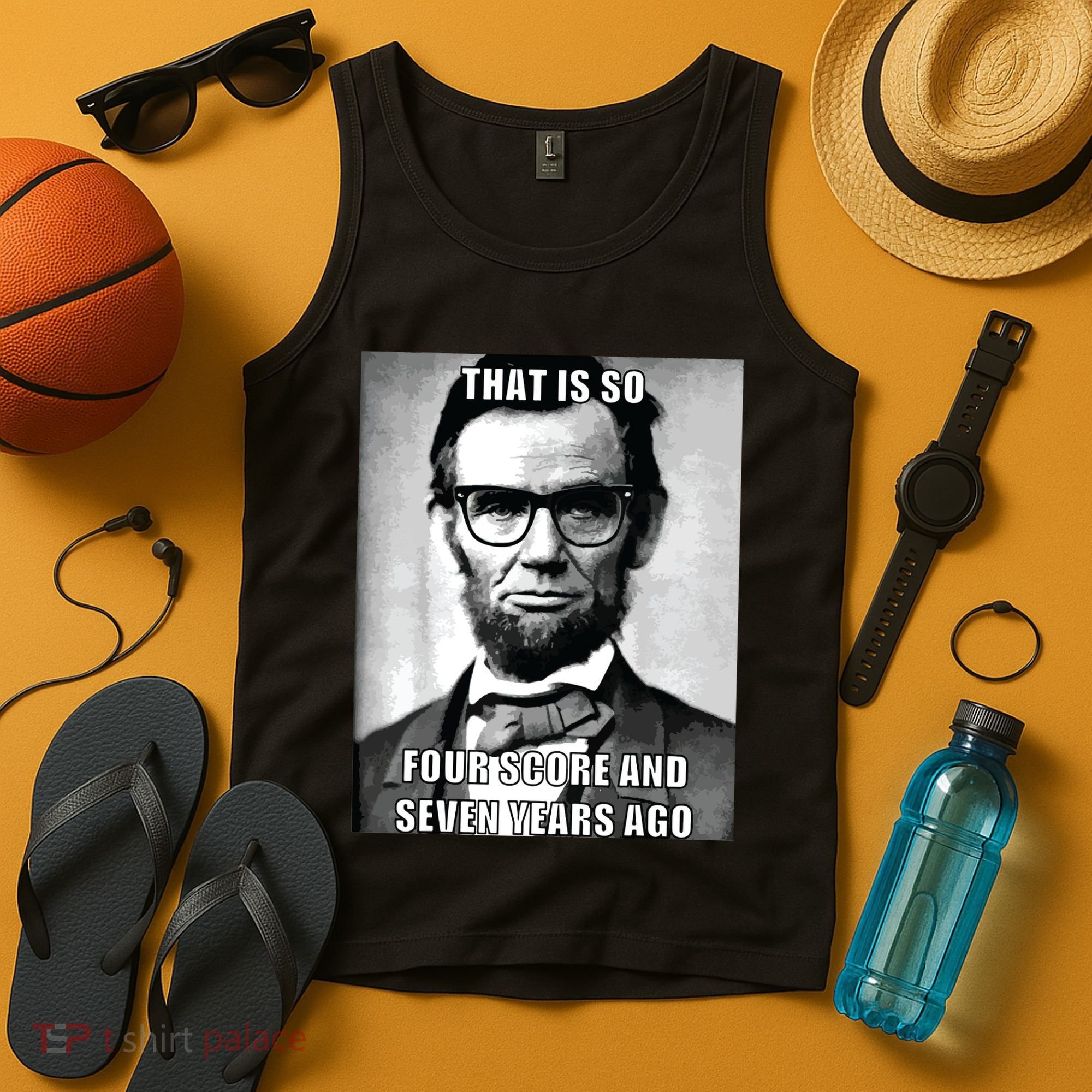 Funny Hipster Abraham Lincoln Tank Top