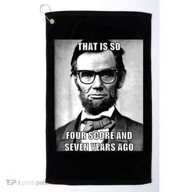 Funny Hipster Abraham Lincoln Golf Towel
