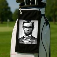 Funny Hipster Abraham Lincoln Golf Towel thumb 2