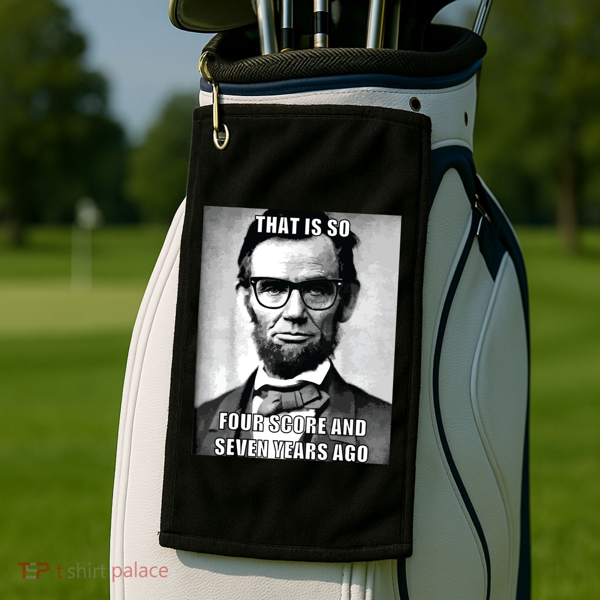 Funny Hipster Abraham Lincoln Golf Towel