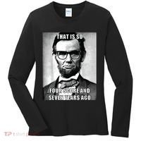 Funny Hipster Abraham Lincoln Women's Long Sleeve Shirt thumb 0