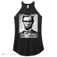 Funny Hipster Abraham Lincoln Women's Perfect Tri Rocker Tank thumb 0