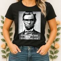 Funny Hipster Abraham Lincoln Women's T-Shirt thumb 2