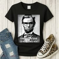 Funny Hipster Abraham Lincoln Women's T-Shirt thumb 3