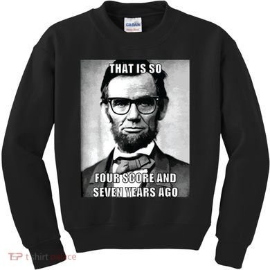 Funny Hipster Abraham Lincoln Kids Sweatshirt