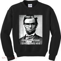 Funny Hipster Abraham Lincoln Kids Sweatshirt thumb 0