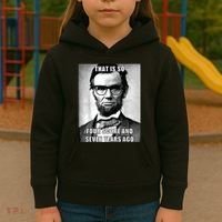 Funny Hipster Abraham Lincoln Kids Hoodie thumb 3
