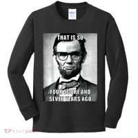 Funny Hipster Abraham Lincoln Kids Long Sleeve Shirt thumb 0