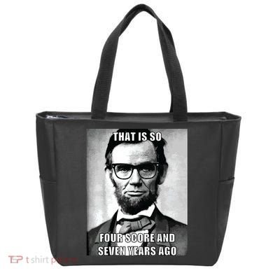 Funny Hipster Abraham Lincoln Tote Bag