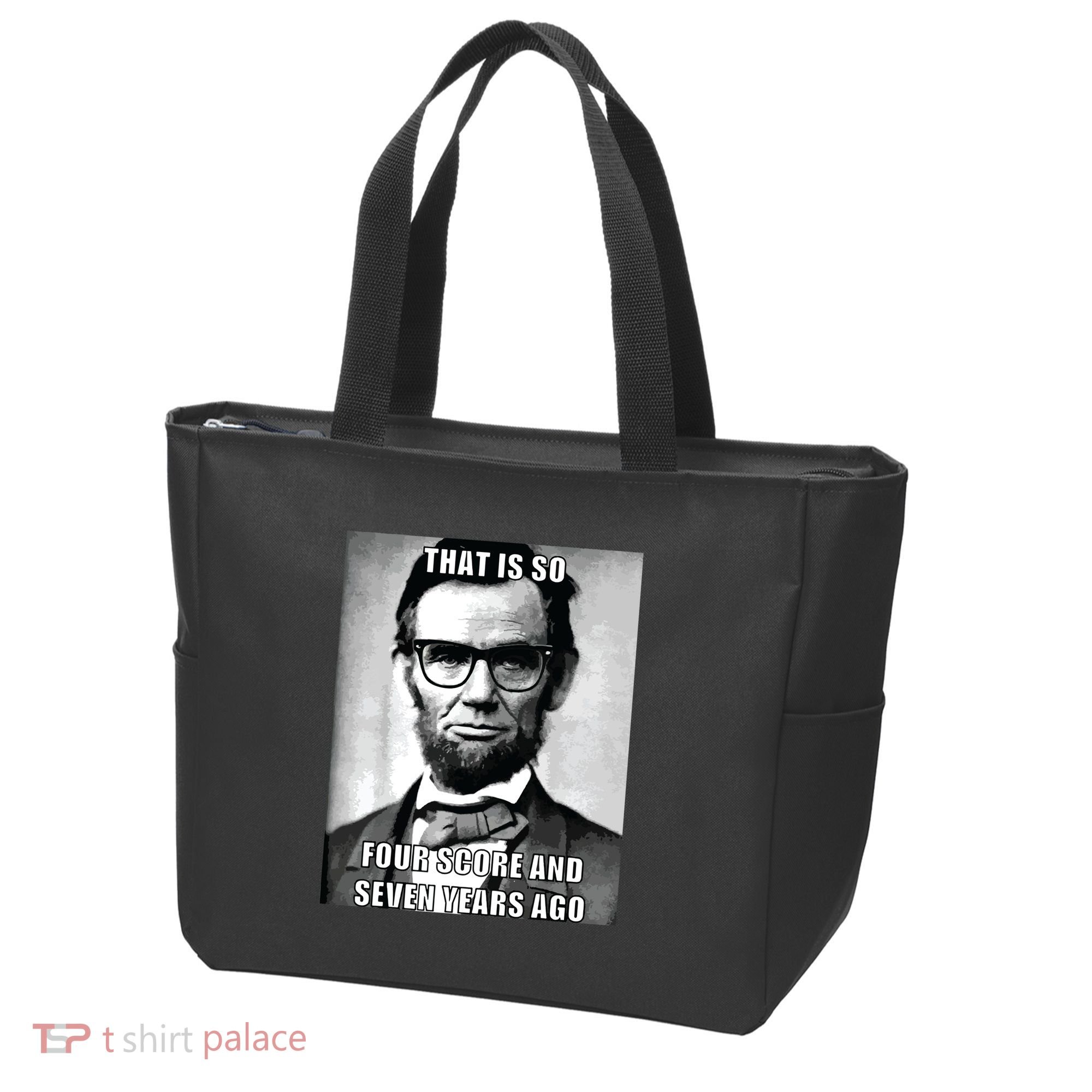 Funny Hipster Abraham Lincoln Tote Bag