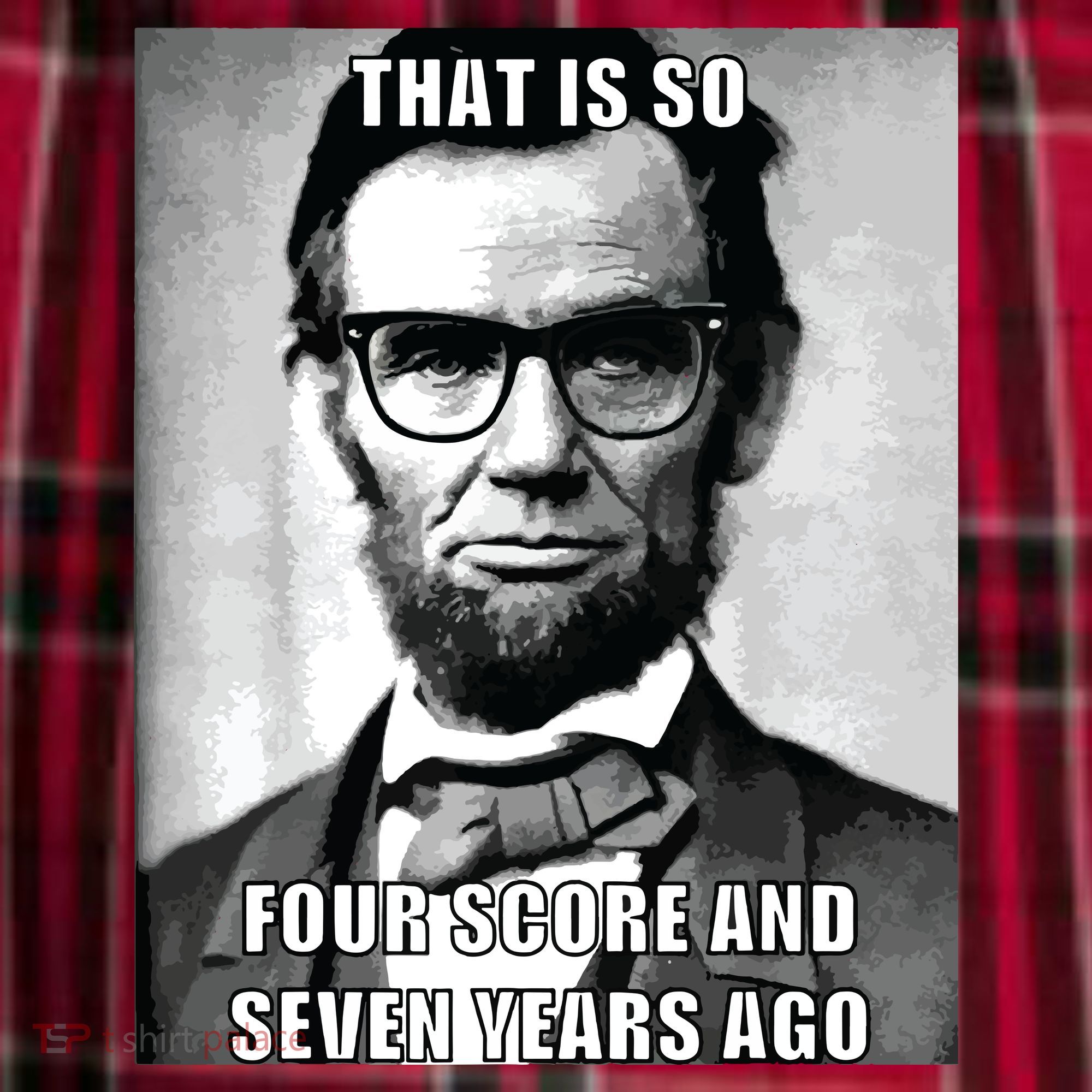 Funny Hipster Abraham Lincoln Men's Flannel Plaid Pajama Pants