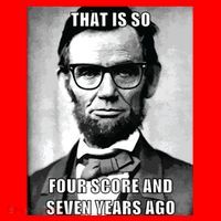Funny Hipster Abraham Lincoln Santa Hat thumb 1