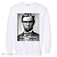 Funny Hipster Abraham Lincoln Garment-Dyed Sweatshirt thumb 0