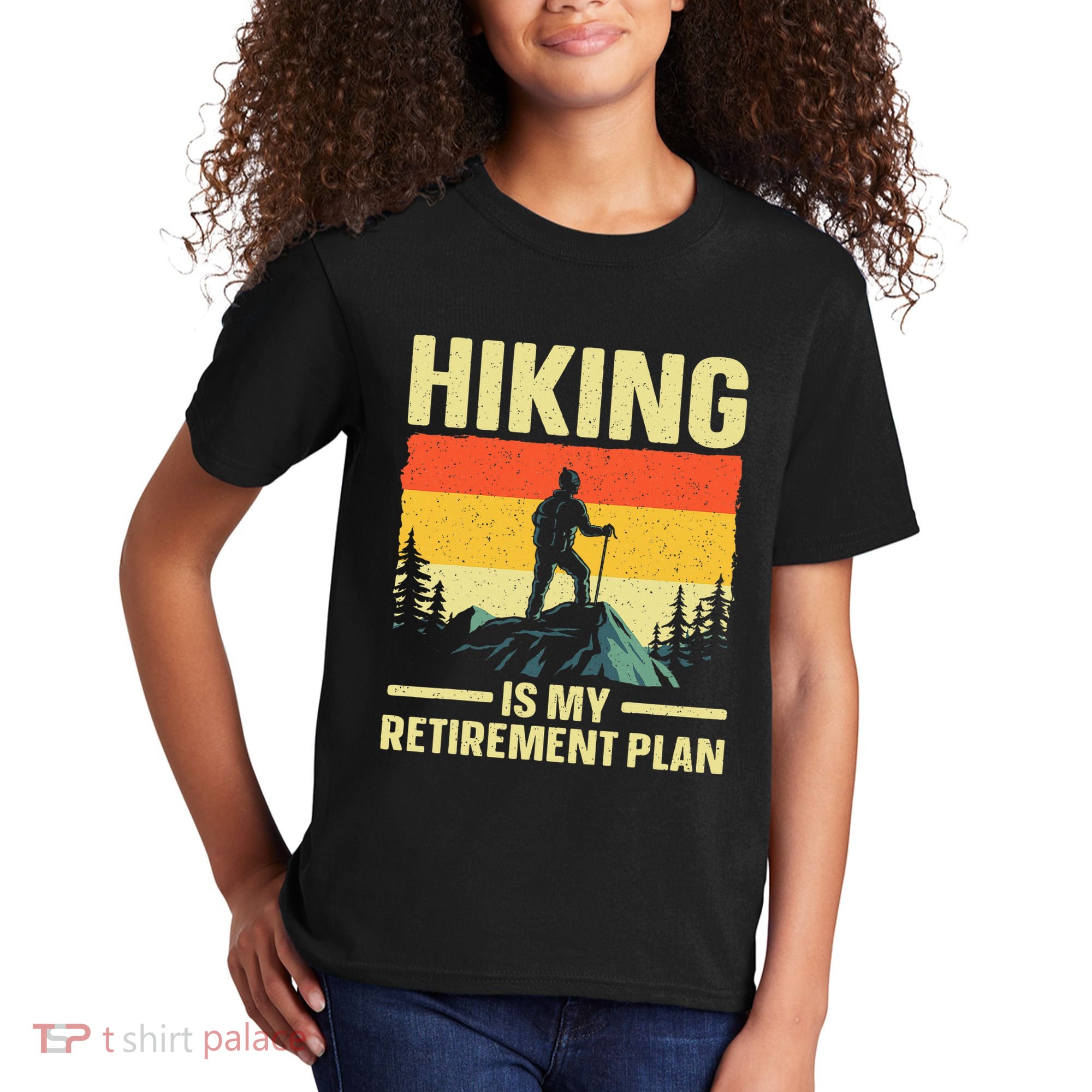 Funny Hiking Art For Women Hike Mountain Hiker Hiking Kids T-Shirt