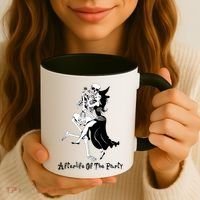 Funny Halloween Afterlife Of The Party Skeleton And Witch Coffee Mug thumb 3