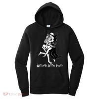 Funny Halloween Afterlife Of The Party Skeleton And Witch Women's Hoodie thumb 0