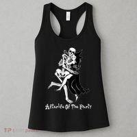 Funny Halloween Afterlife Of The Party Skeleton And Witch Women's Tank Top thumb 3