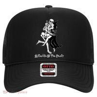 Funny Halloween Afterlife Of The Party Skeleton And Witch Hat thumb 0