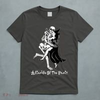 Funny Halloween Afterlife Of The Party Skeleton And Witch T-Shirt thumb 5