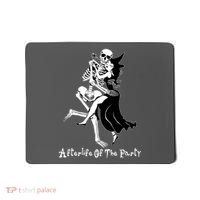 Funny Halloween Afterlife Of The Party Skeleton And Witch Mousepad thumb 0