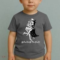 Funny Halloween Afterlife Of The Party Skeleton And Witch Toddler T-Shirt thumb 2